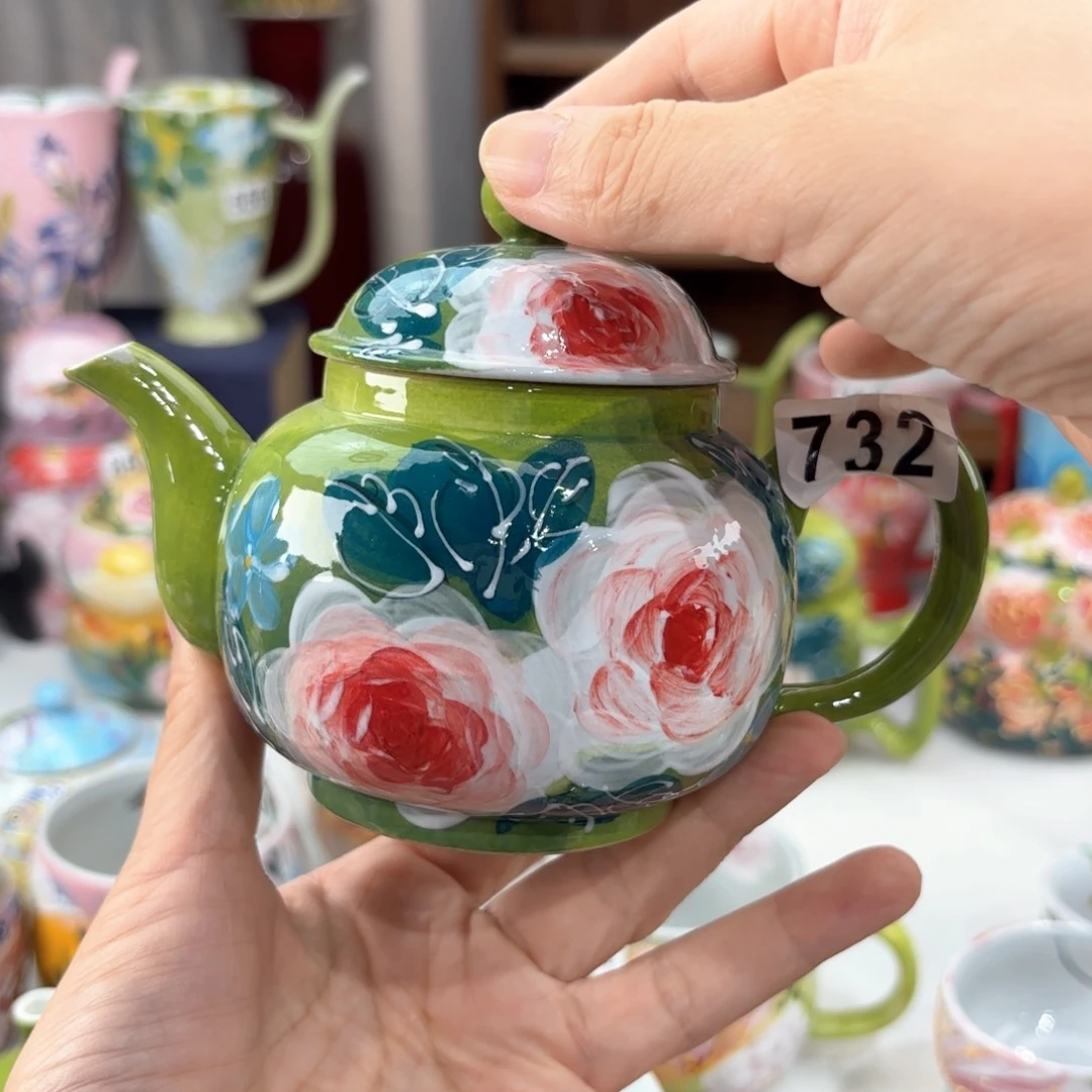 景德镇手绘高温釉下彩陶瓷茶具