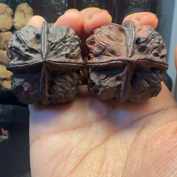 吊坠文玩核桃42蛮荒七彩凤凰四棱