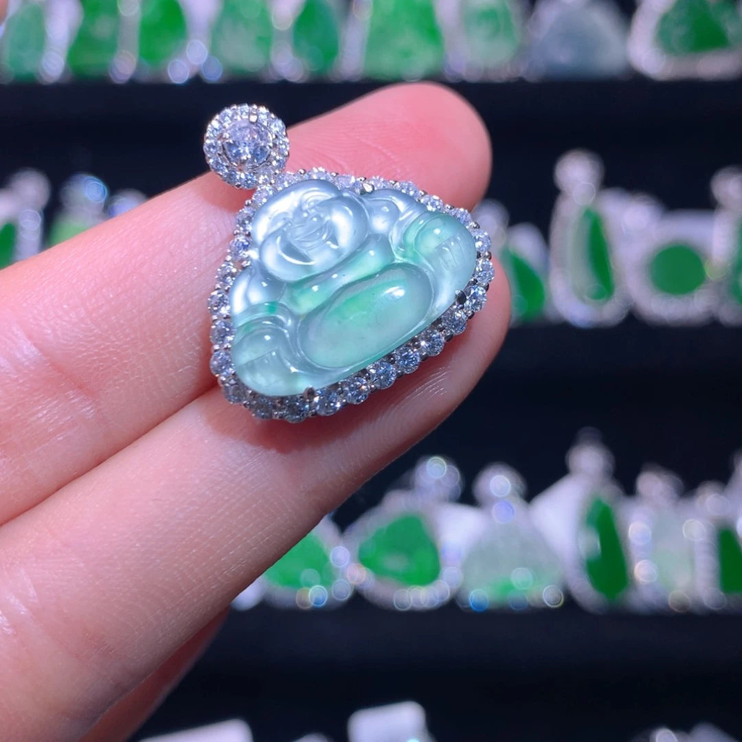 【闪购商品】颈饰银S925镶嵌翡翠天然翡翠