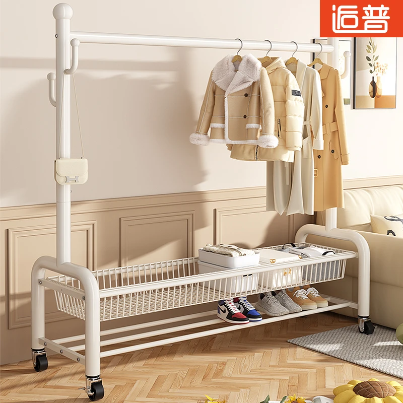 特粗32管落地晾衣架衣架子立式简易衣架卧室挂衣服移动落地式衣架