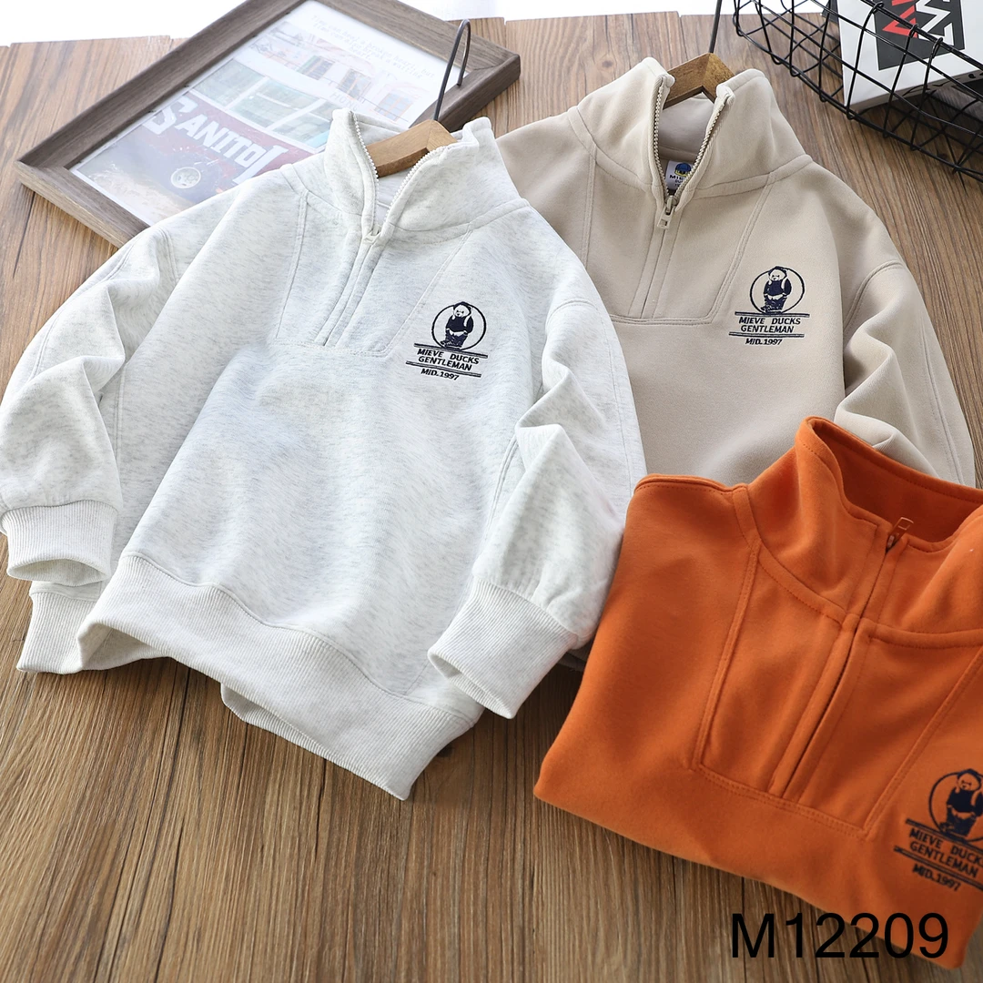 【MIEVE DUCK】春秋季儿童立领拉链卫衣帅气百搭休闲卫衣12209