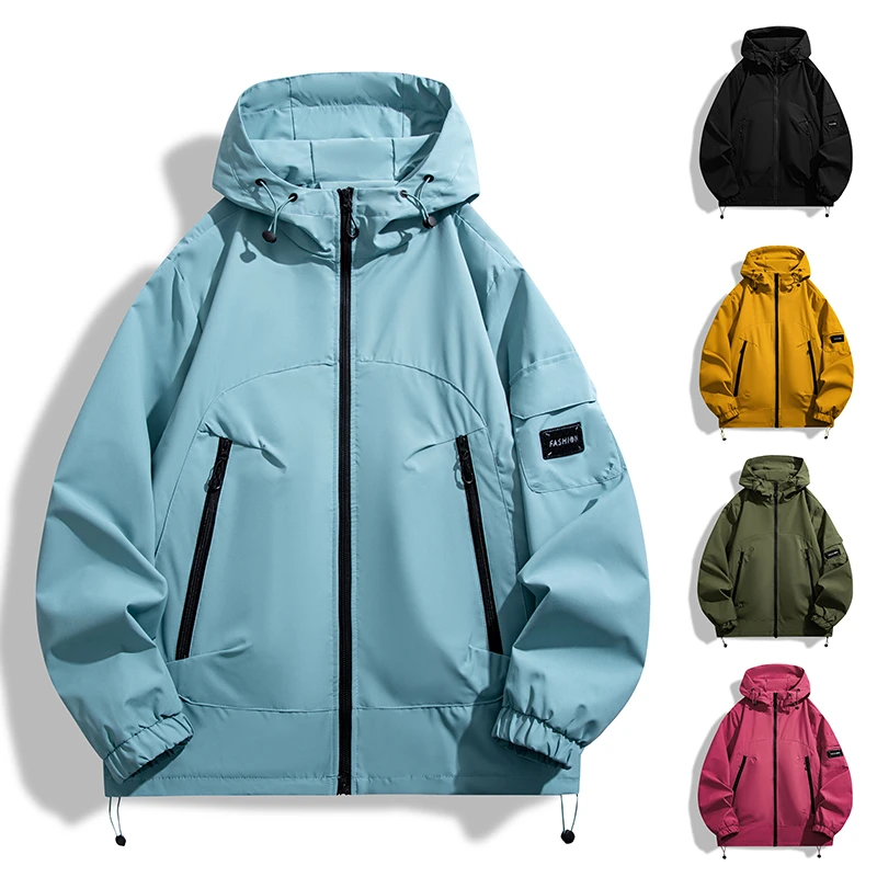 春秋季男款工装上衣登山服美式户外潮牌防水情侣款连帽