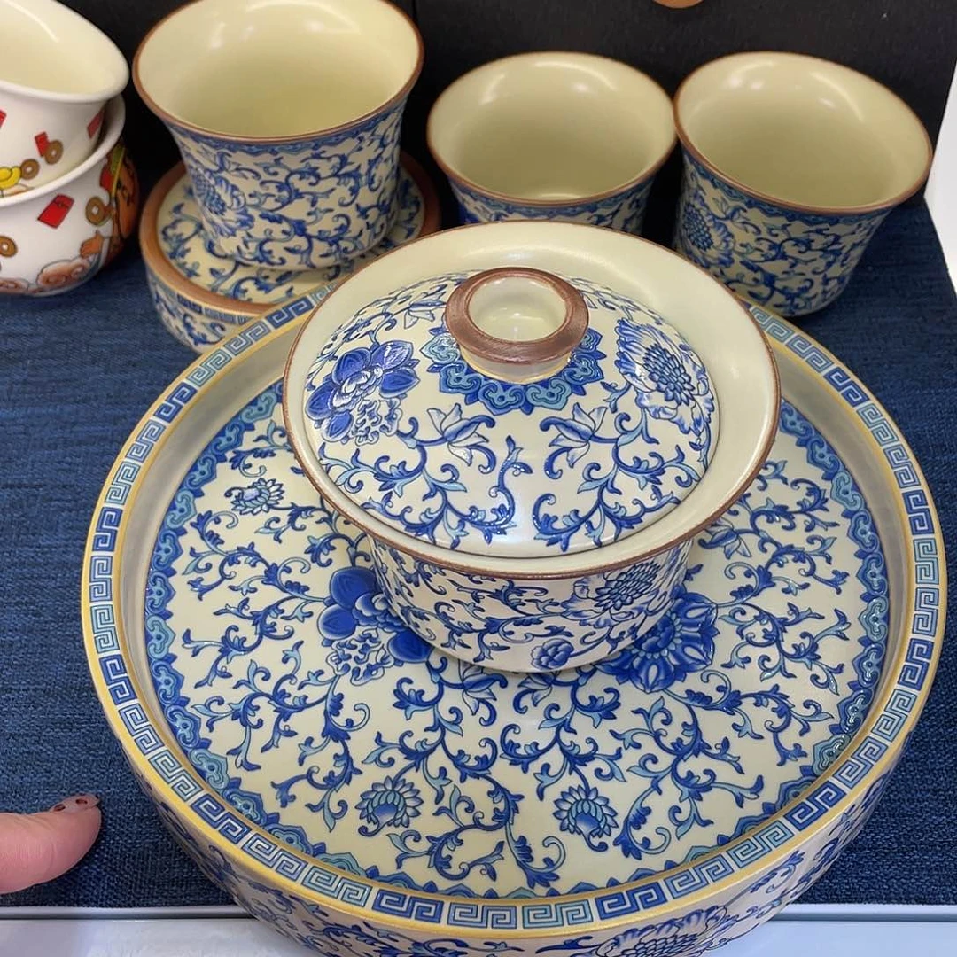 陶景德陶瓷盖碗茶具