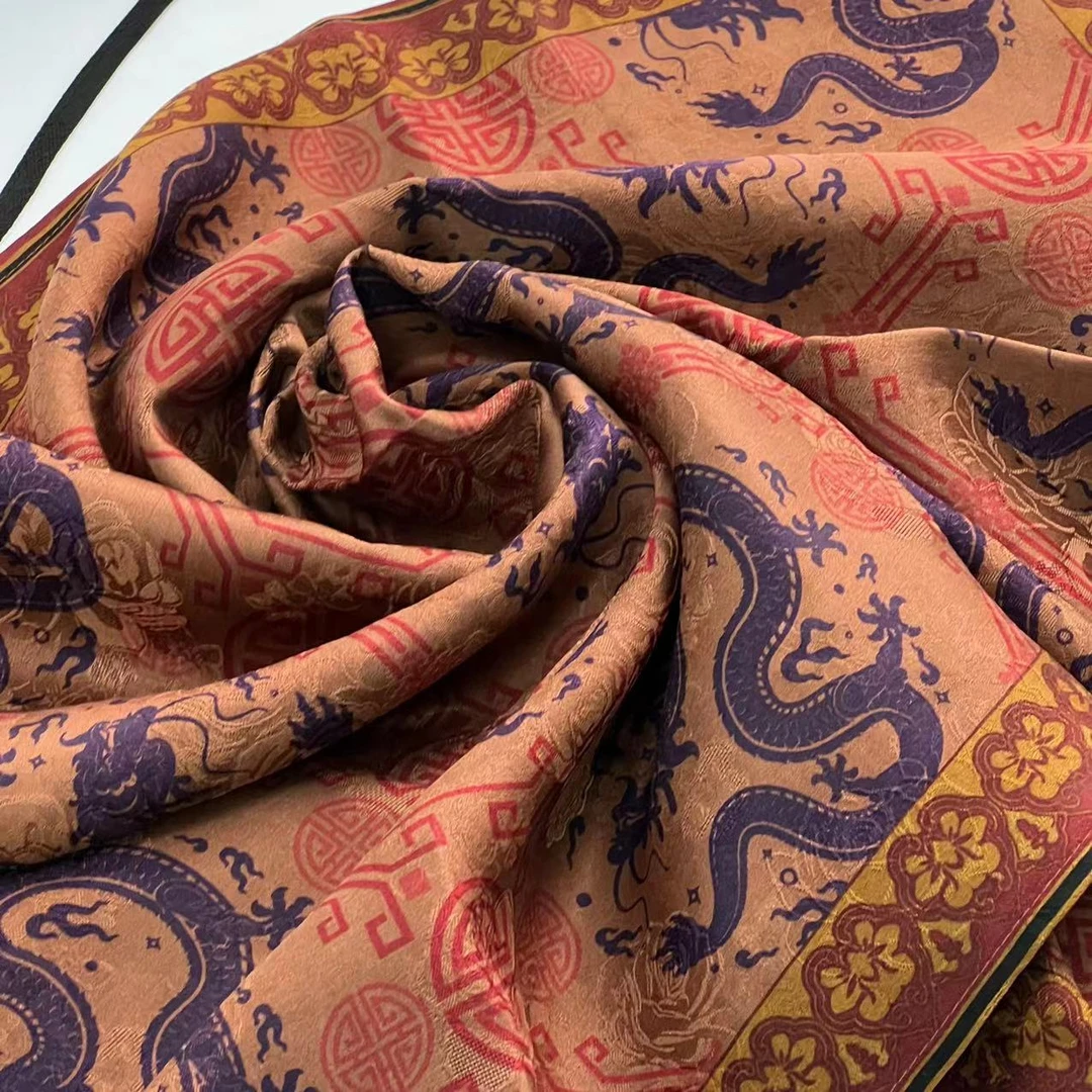 香云纱枕巾-龙腾飞天 54*78cm枕巾