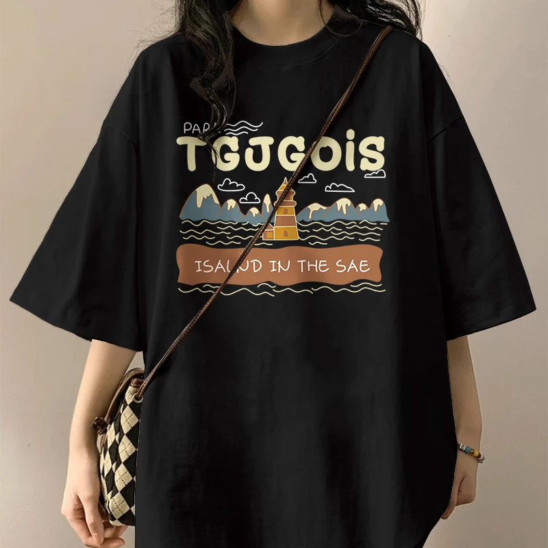 大码胖mm短袖女纯棉2-300斤黑色t恤美式半袖夏季新款体恤情侣衣服