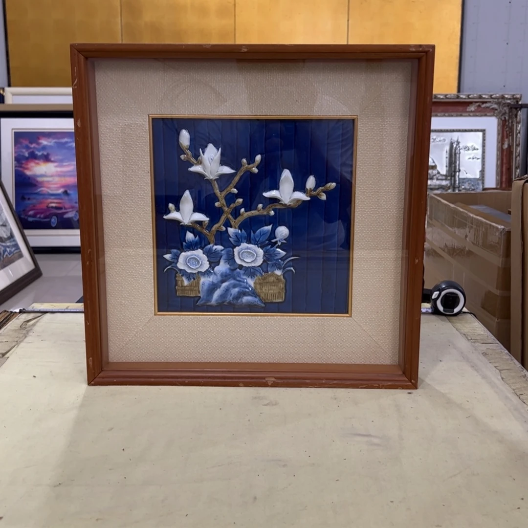 回***味绘画屏风框画茶空间设计