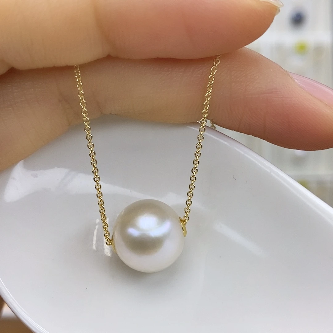 18K金镶嵌吊坠(赠链)淡水珍珠