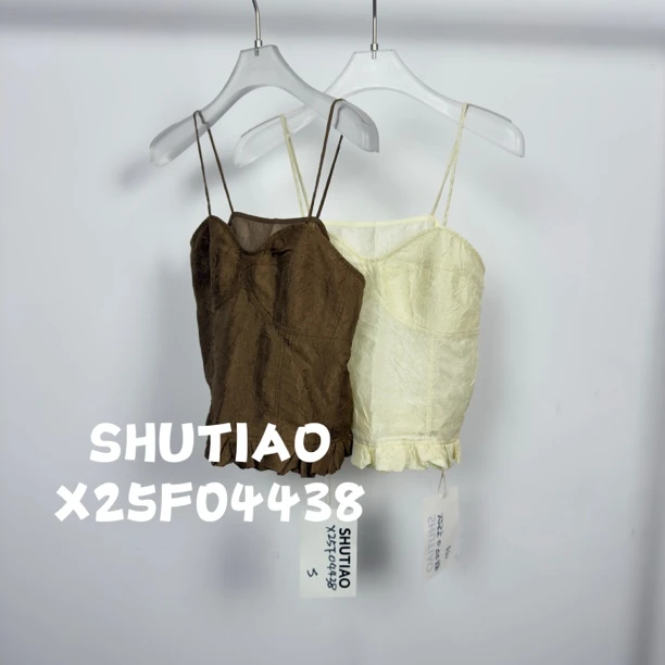 【SHUTIAO】2025夏季：新款小众设计款背心X25F04438