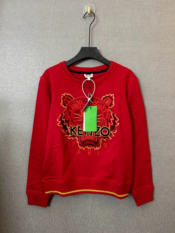 99新 KENZO/肯佐 红色虎头卫衣