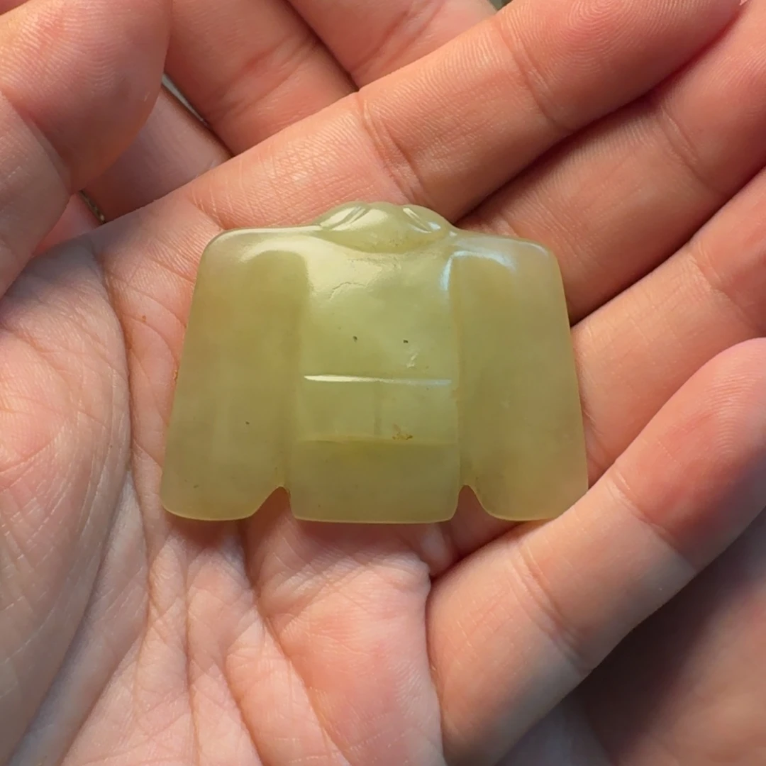 岩***哥和田玉未镶嵌挂件