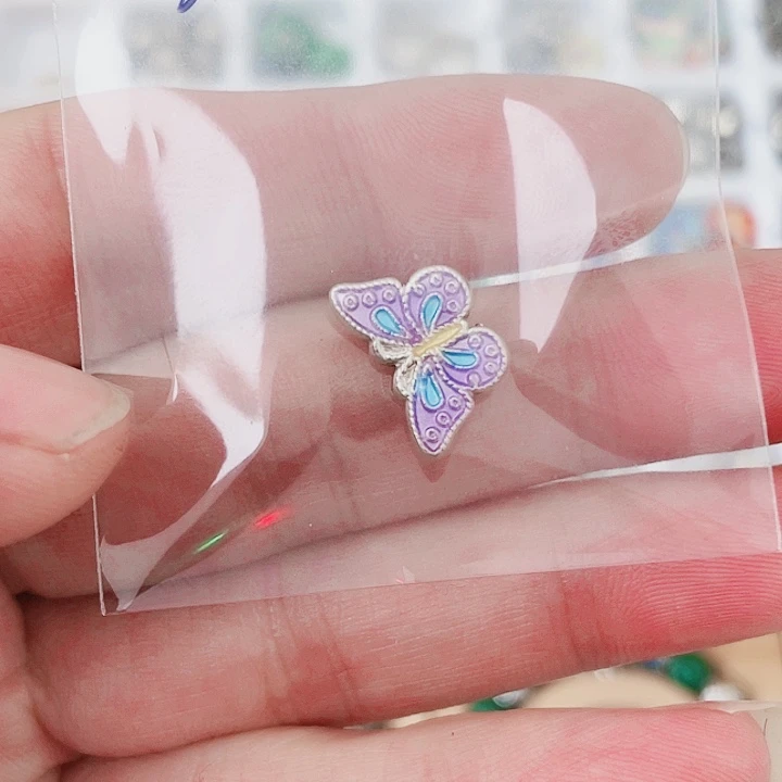 珐琅吊坠足银蝴蝶