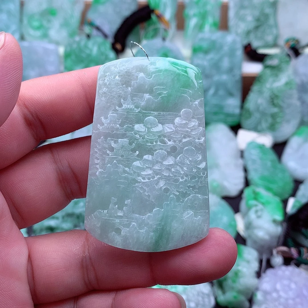 翡翠未镶嵌吊坠(不含链)