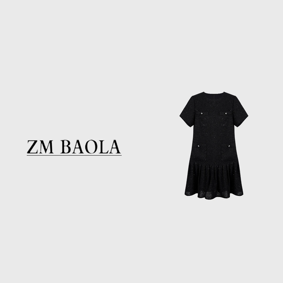 ZM BAOLA【漫天-大言】重工亮片设计感 时尚显瘦连衣裙BN8219-S4
