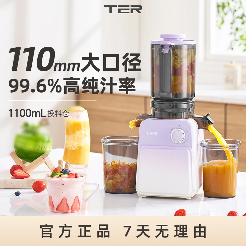 TER榨汁机汁渣分离原汁机家用全自动特大口径慢磨榨果汁果蔬汁机
