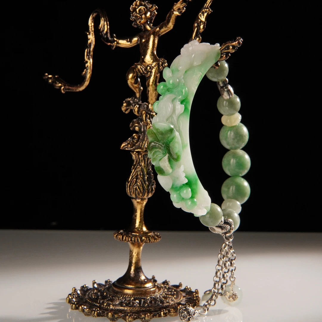 缅甸A货翡翠手链手牌58及以上圈口(4)