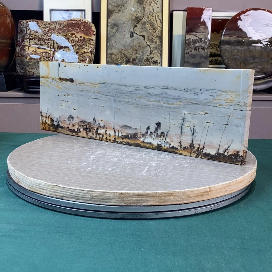 石材广西国画石草花石