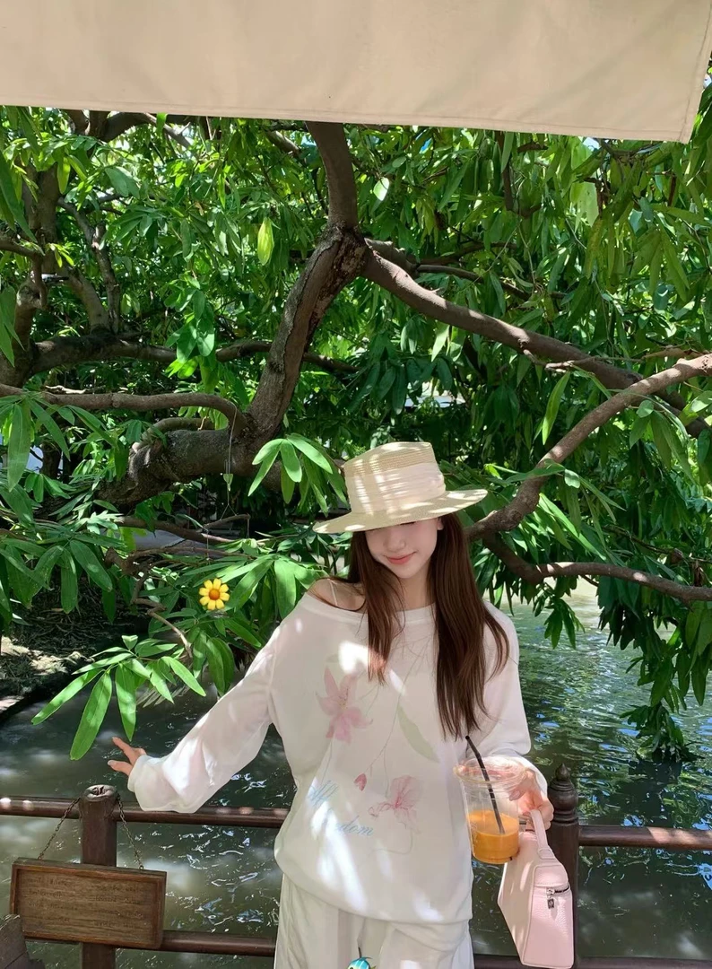 seashells@2358 70莱莱  韩系长袖圆领防晒T恤 7-9