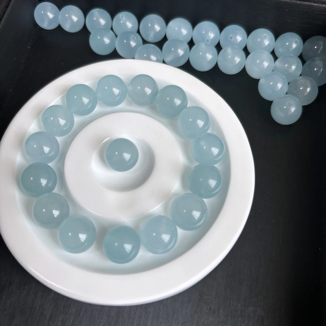 卡12缅料蓝冰圆珠单珠-多样性发一颗