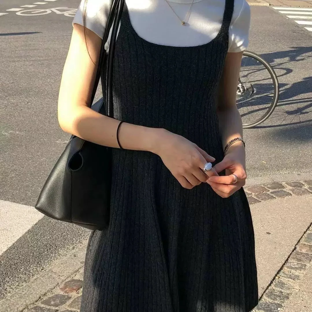 ounc*一体成型麻花连衣裙显瘦针织百搭