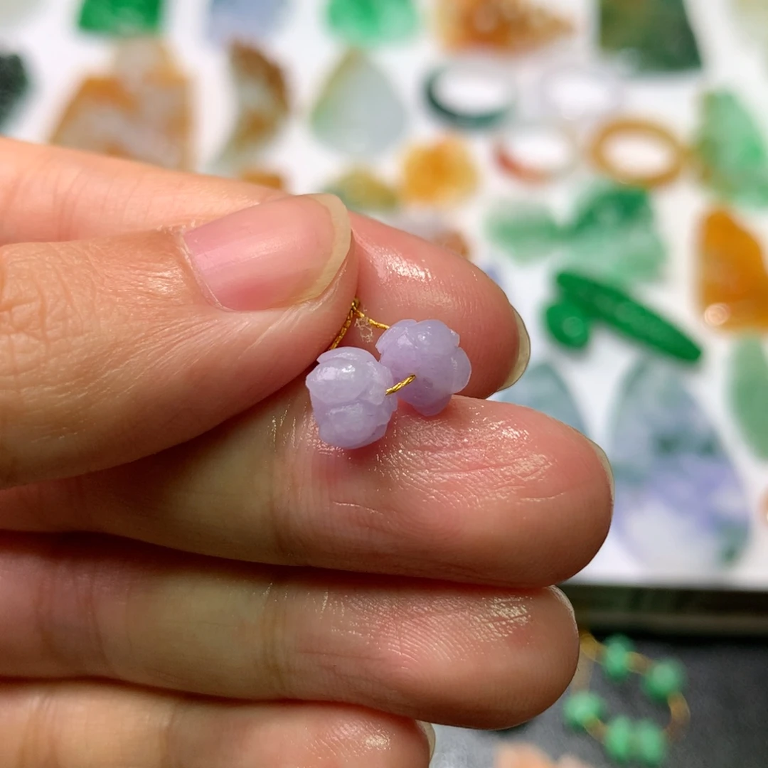 未镶嵌定制翡翠莲花珠