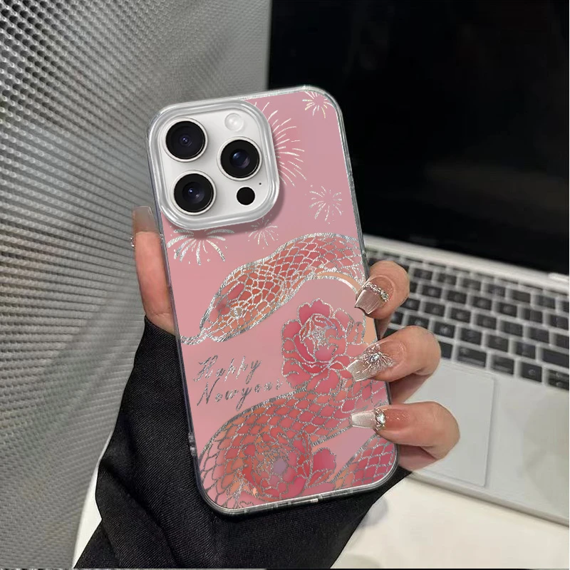 2025蛇-羽纱冰凝壳-时尚卡通个性防撞防摔防磨创意手机壳