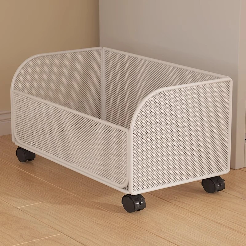 桌下书包收纳架落地滑轮书本整理神器学生教室可移动小推车置物架