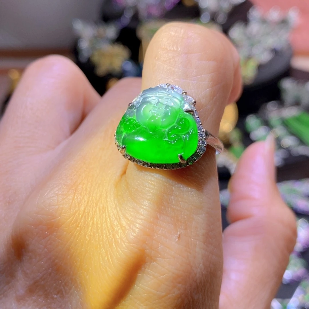 吊坠(不含链)银S925镶嵌翡翠