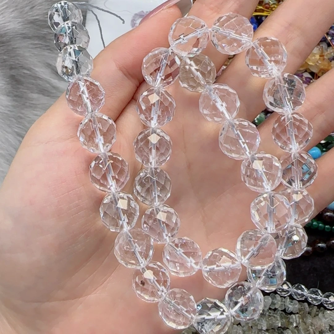 玛瑙/玉髓未镶嵌珠宝半成品小*女拍二发一白水晶