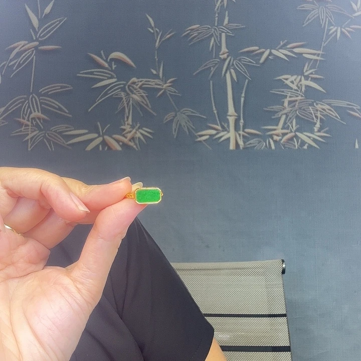 翡翠银S925镶嵌戒指特价