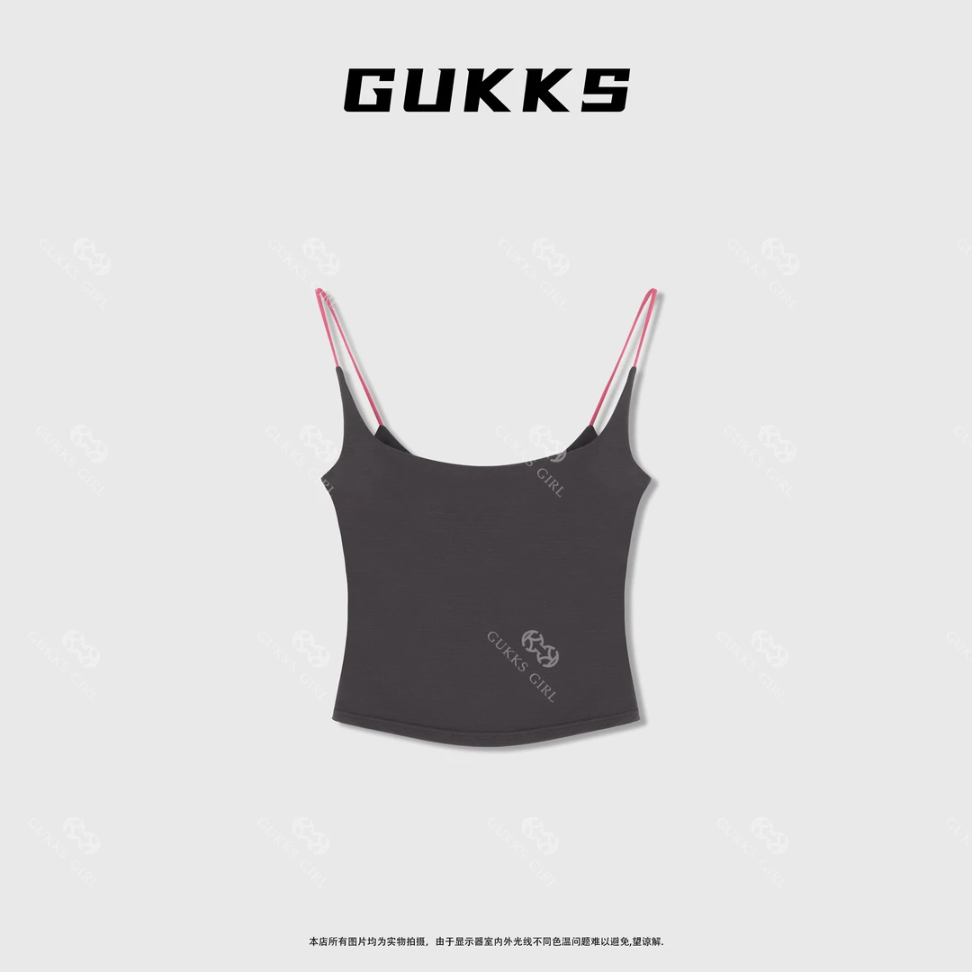 GUKKS『百搭美背』夏季通勤内搭修身吊带美背（有胸垫）