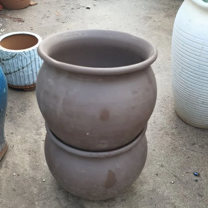 红陶口18高16瑕疵两个盆