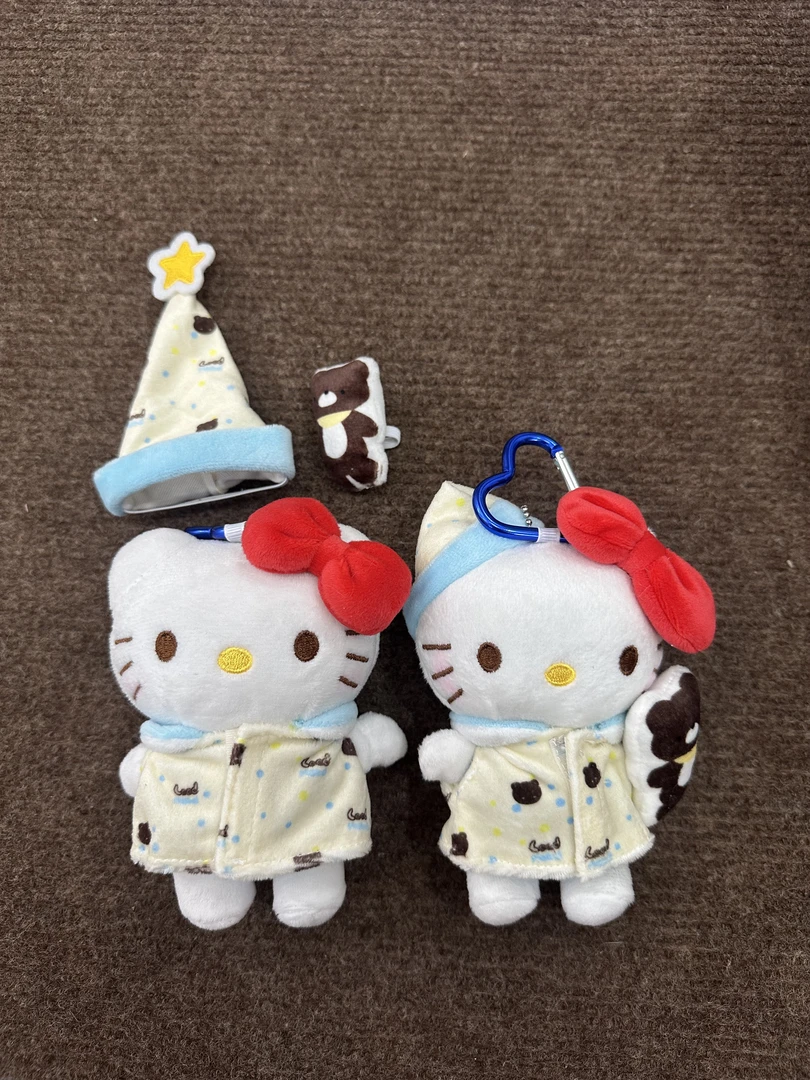 星星帽睡衣抱枕helloKitty包包挂件可爱毛绒挂饰kitty挂件