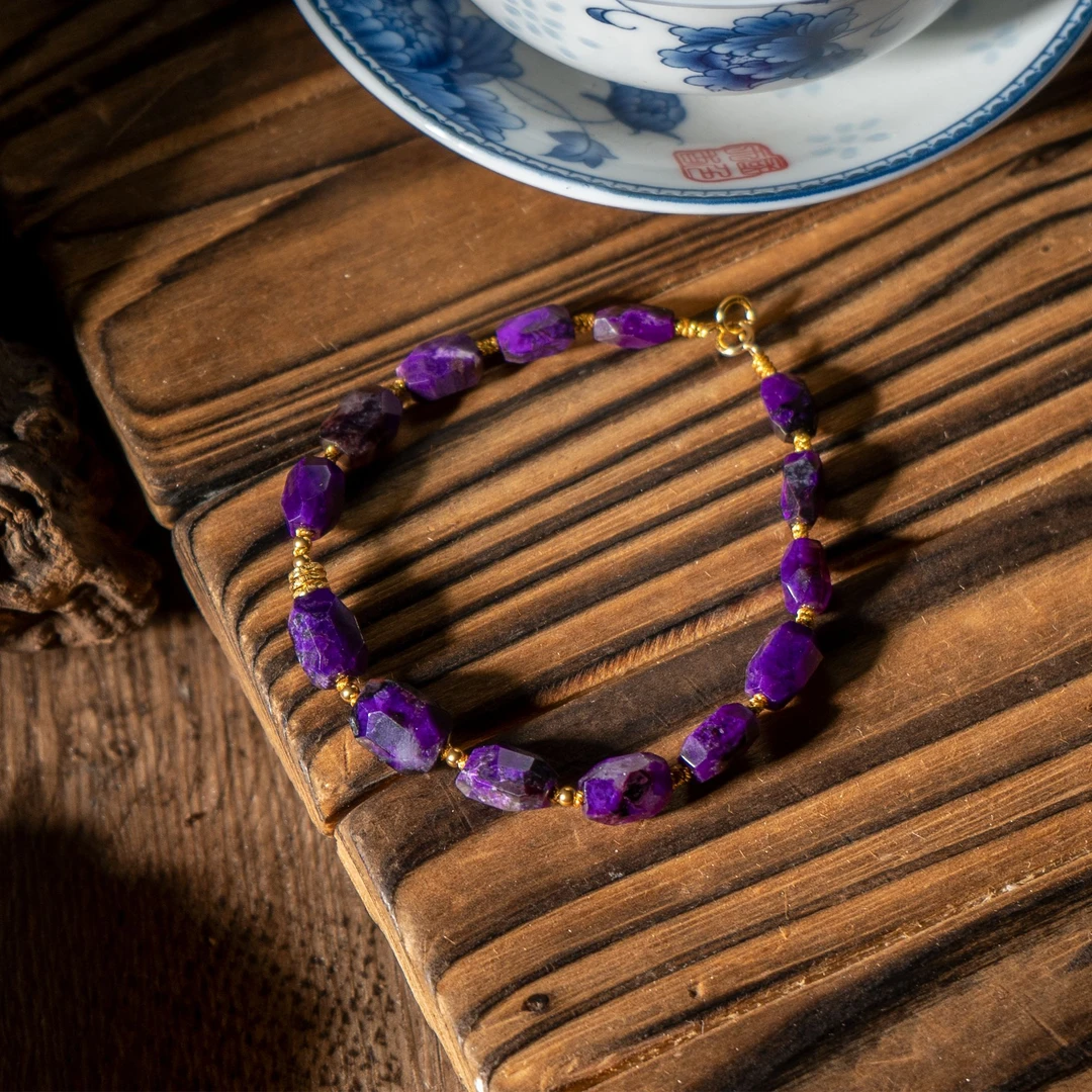 世间臻宝-紫茗|18K金帝王紫舒俱来15手围手链/多样性发/P6334/0/