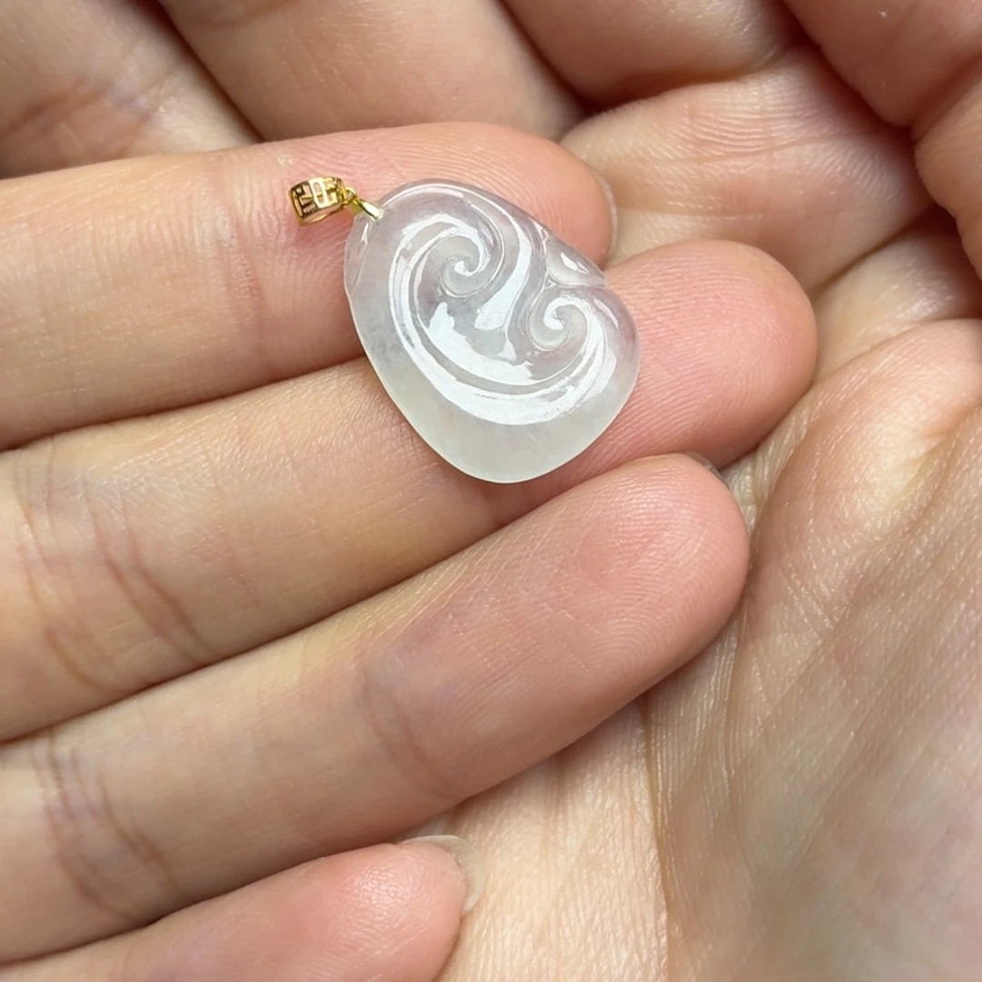 翡翠未镶嵌颈饰白冰如意