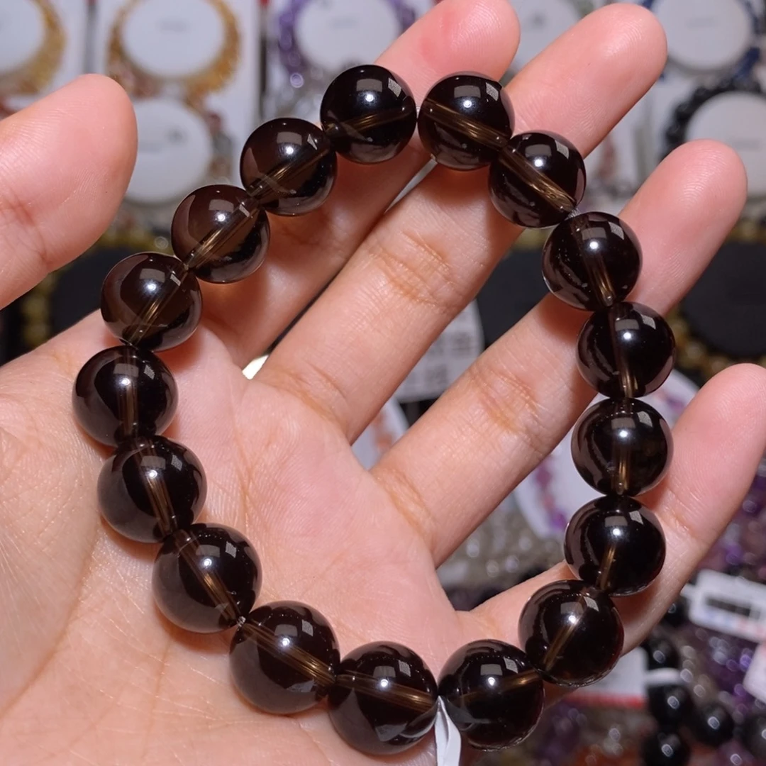 【闪购商品】发晶手串未镶嵌萍**逢茶晶12.5mm
