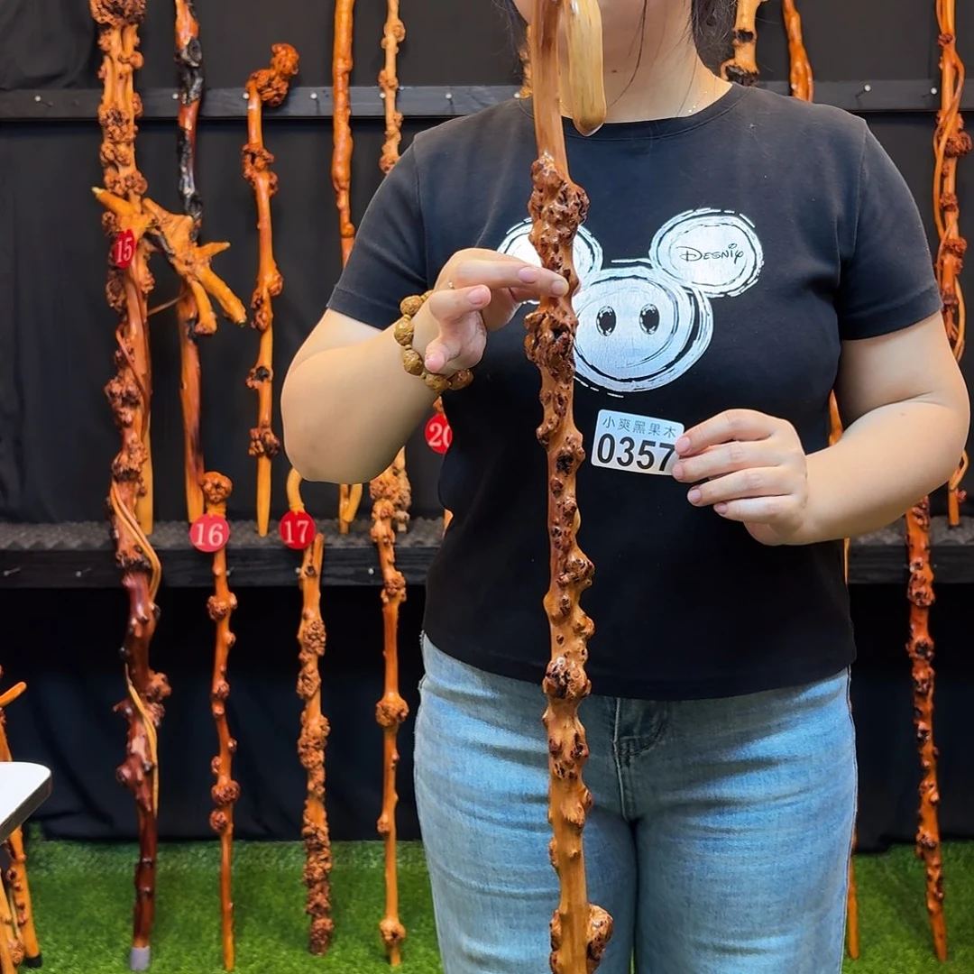 用***1黑果木拐杖手把件357