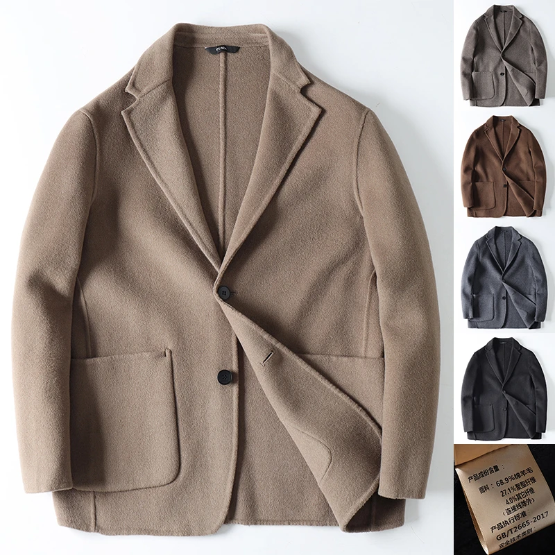 吉祥主推 精纺手工双面呢 秋冬男士休闲毛呢西服西装外套