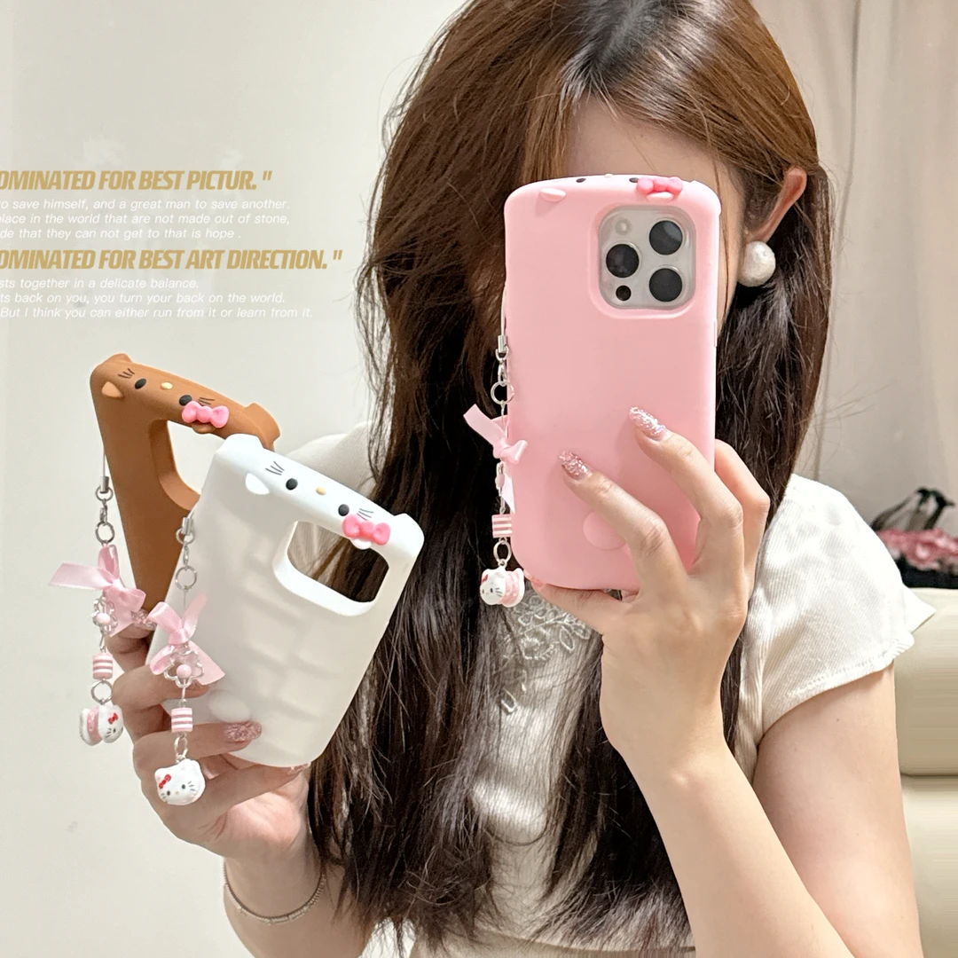 苹果|趴趴kt猫创意适用iPhone16p可爱女款解压卡通15软硅胶手机壳