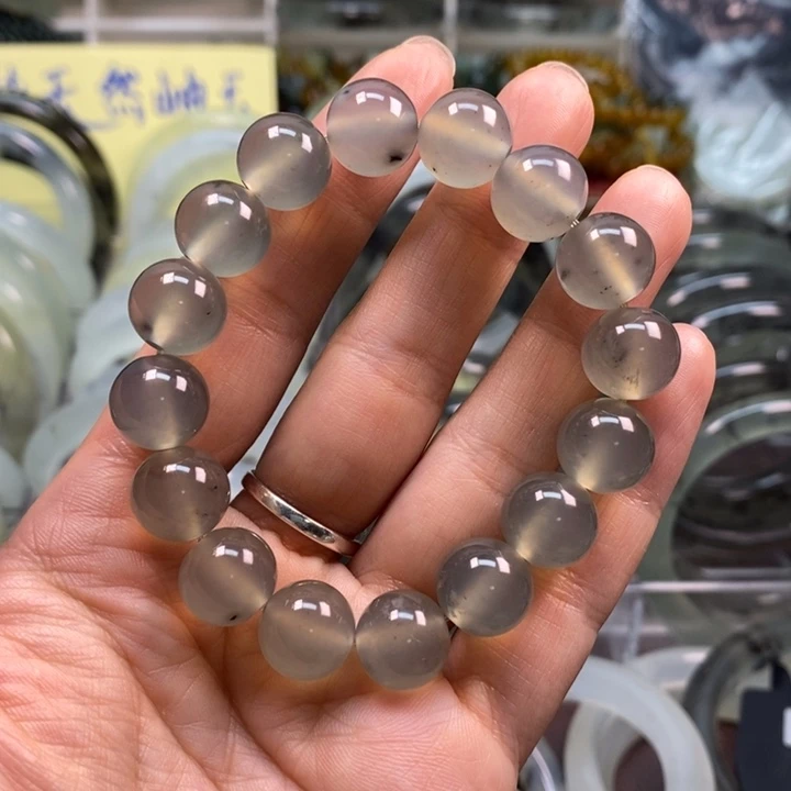 蛇纹石玉未镶嵌手串防漏灰冰水墨