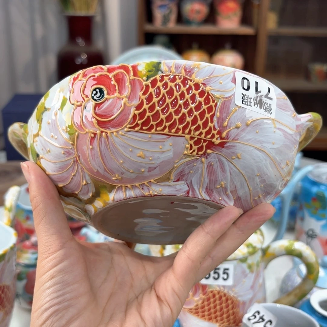 景德镇手绘高温釉下彩陶瓷茶具