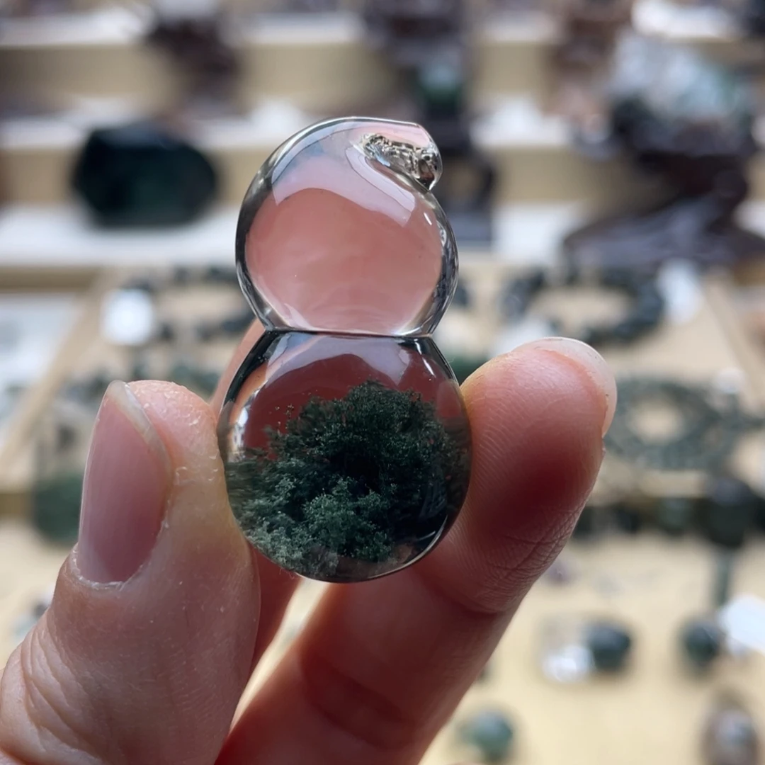 水晶颈饰未镶嵌绿幽灵聚宝盆葫芦