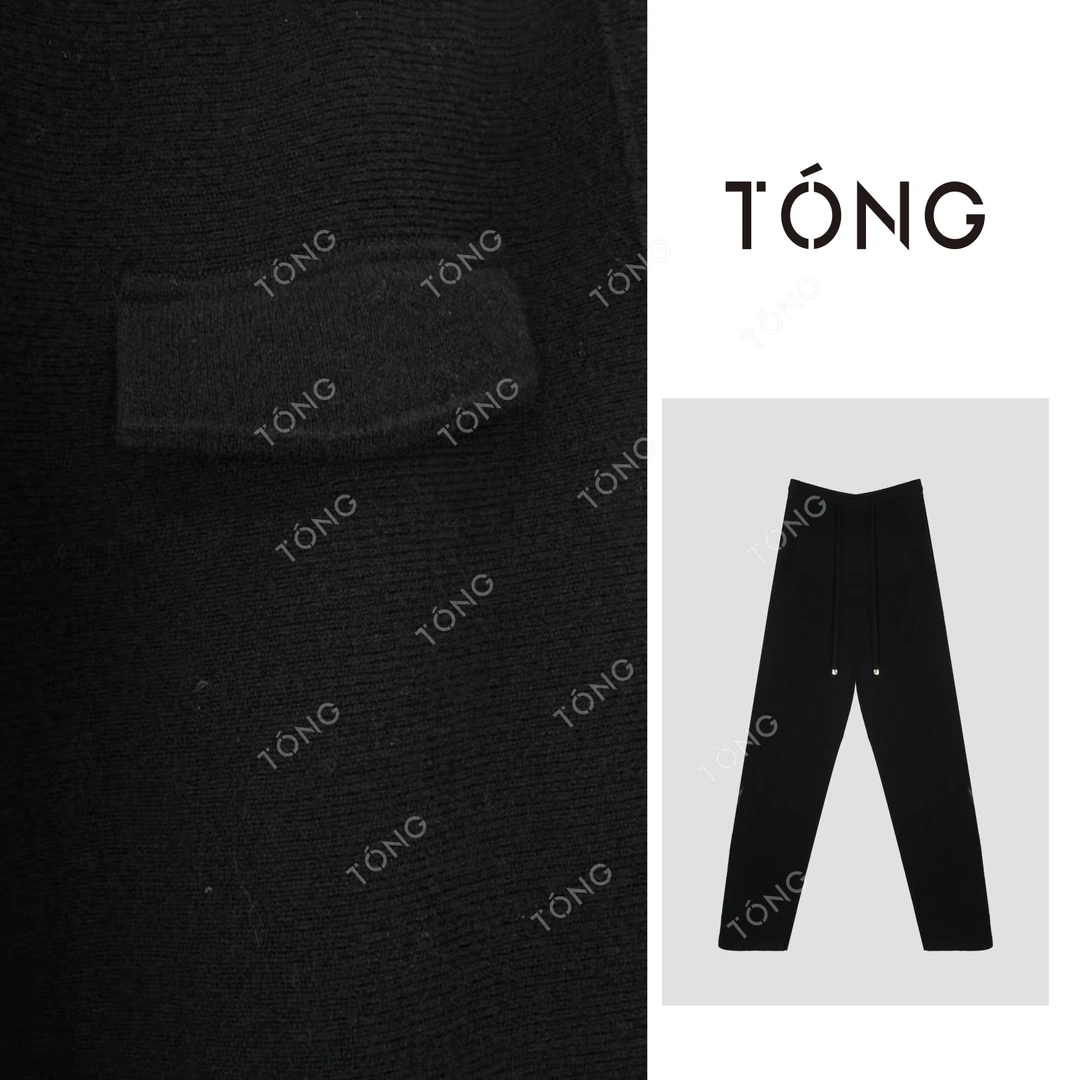 【简约的风】开司米山羊绒+羊毛软糯高腰阔腿裤 GK029