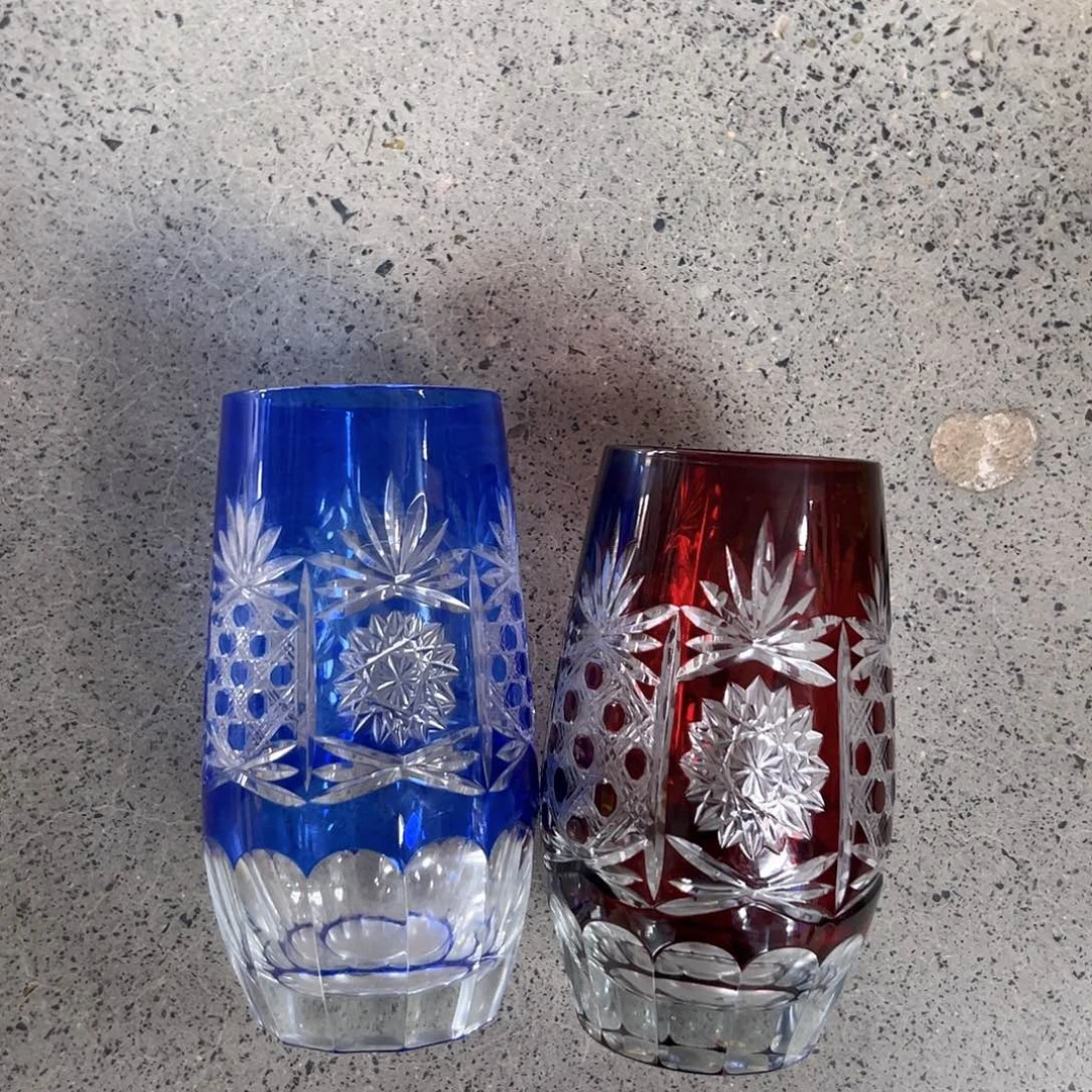 兰***茹手柄款水晶玻璃如图二个