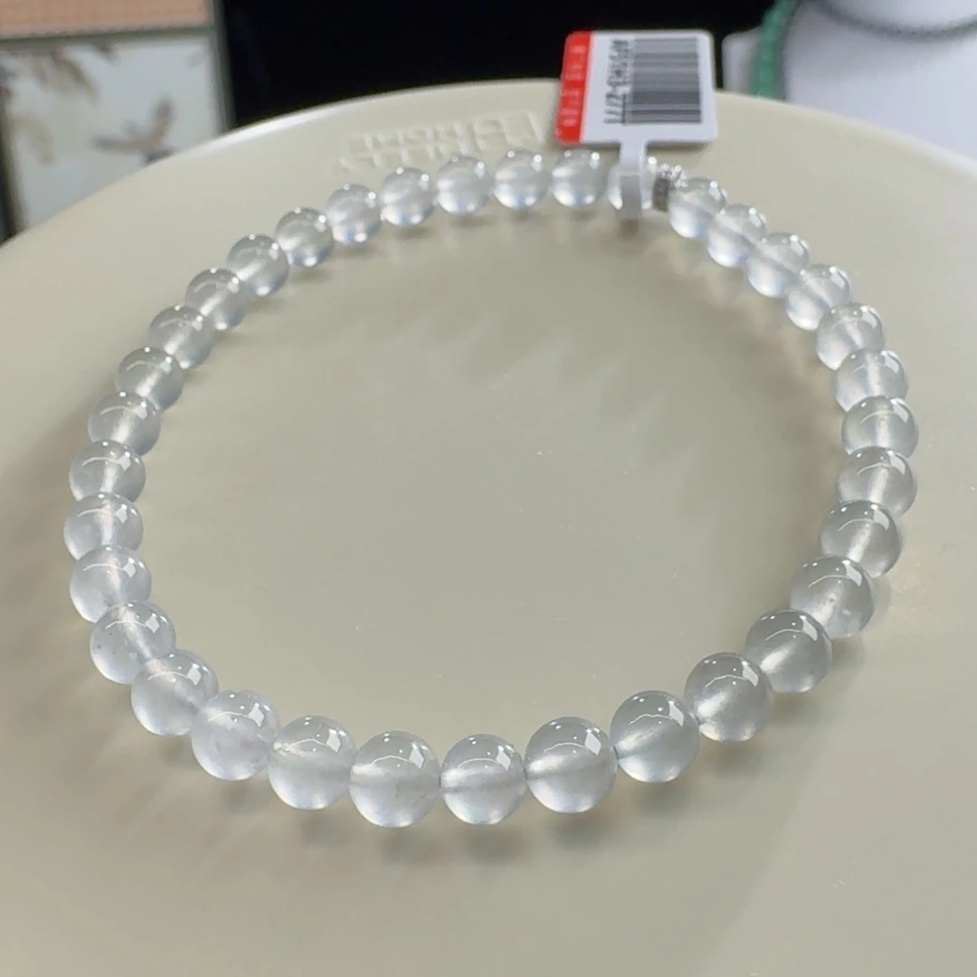 小***@未镶嵌手链翡翠玻璃白月光单圈卡5