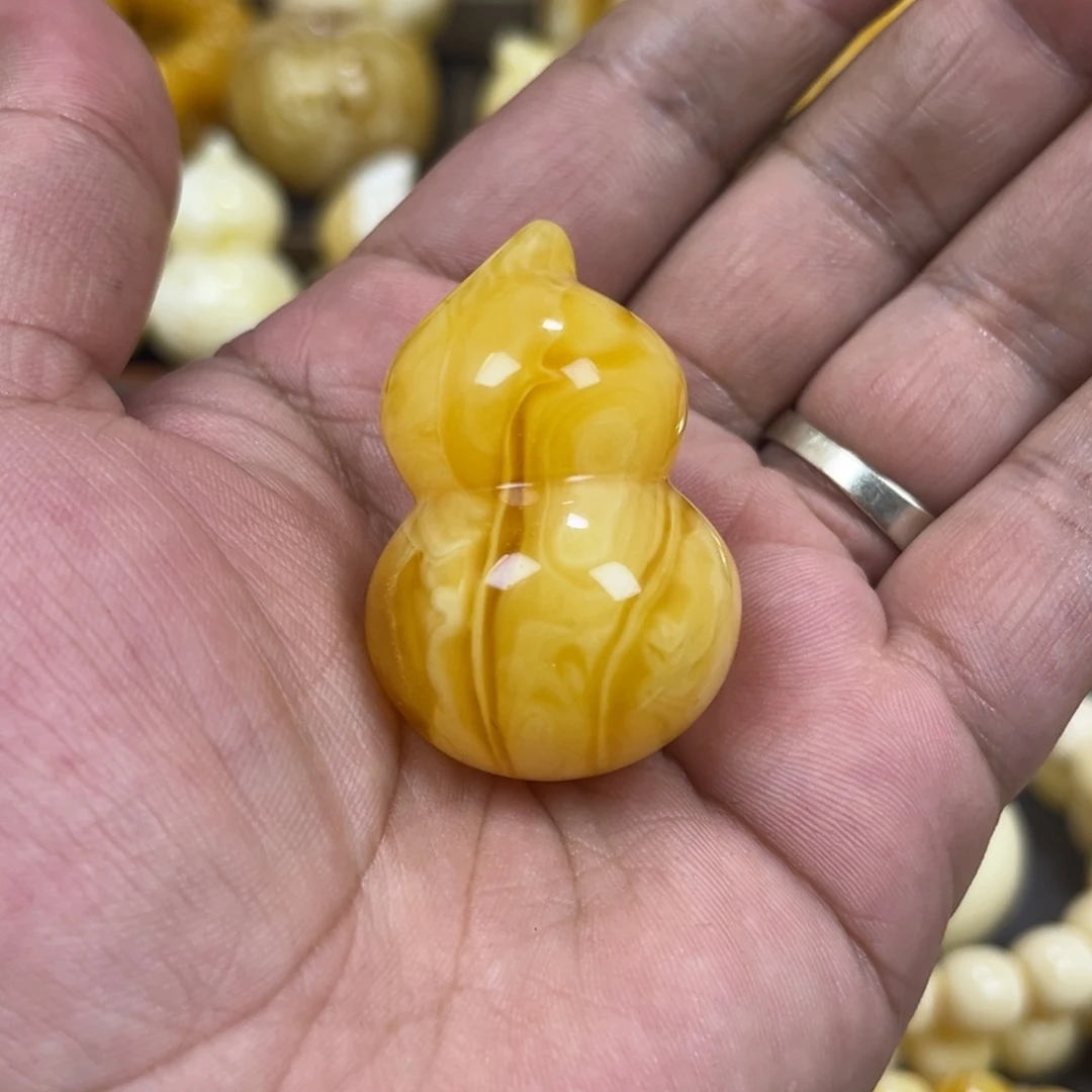 手串琥珀未镶嵌焦皮橘妖溶洞葫芦