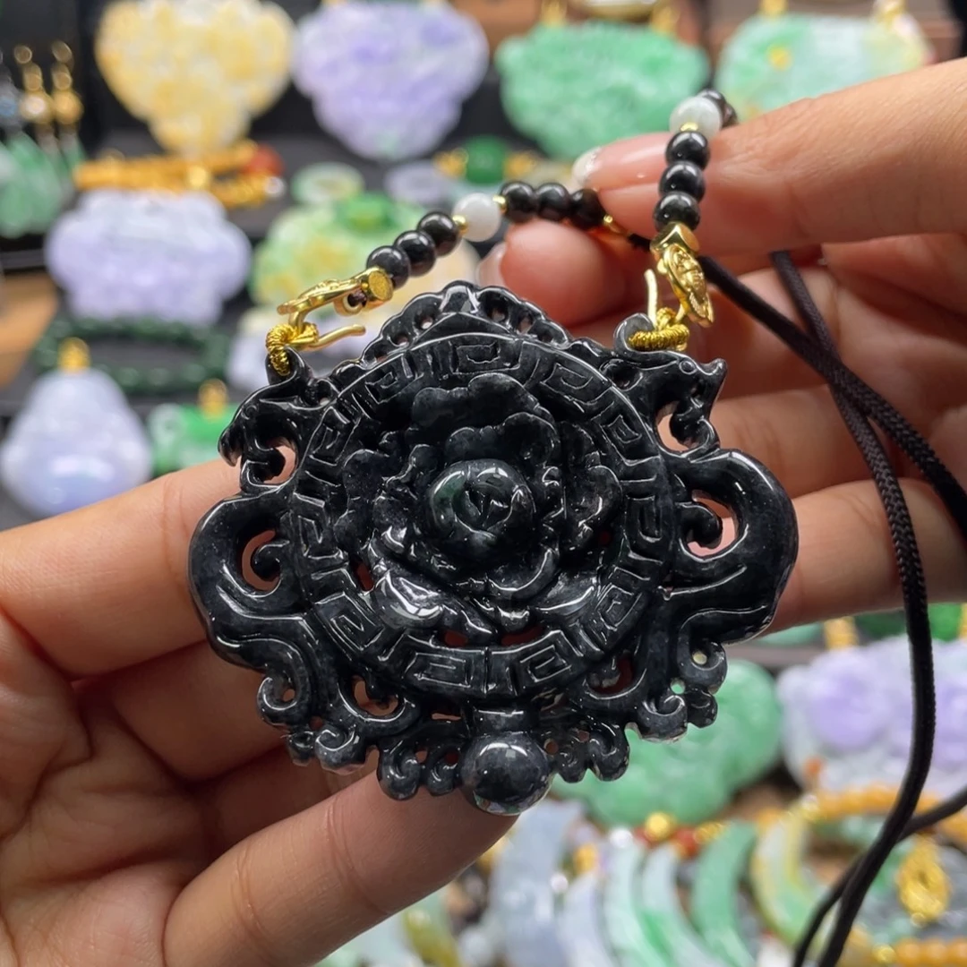 翡翠未镶嵌颈饰代编织