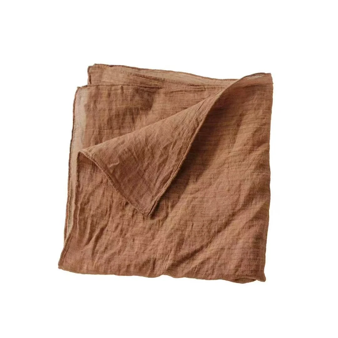 妝點家  左岸迷香 棉  植物染（板栗壳 红茶） 围巾 Z25SS 0014