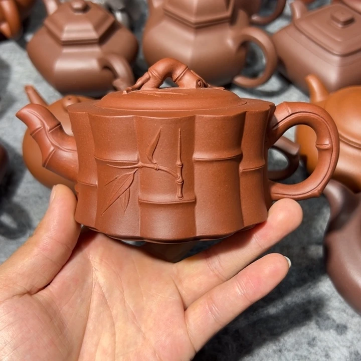 紫砂茶壶节节高升