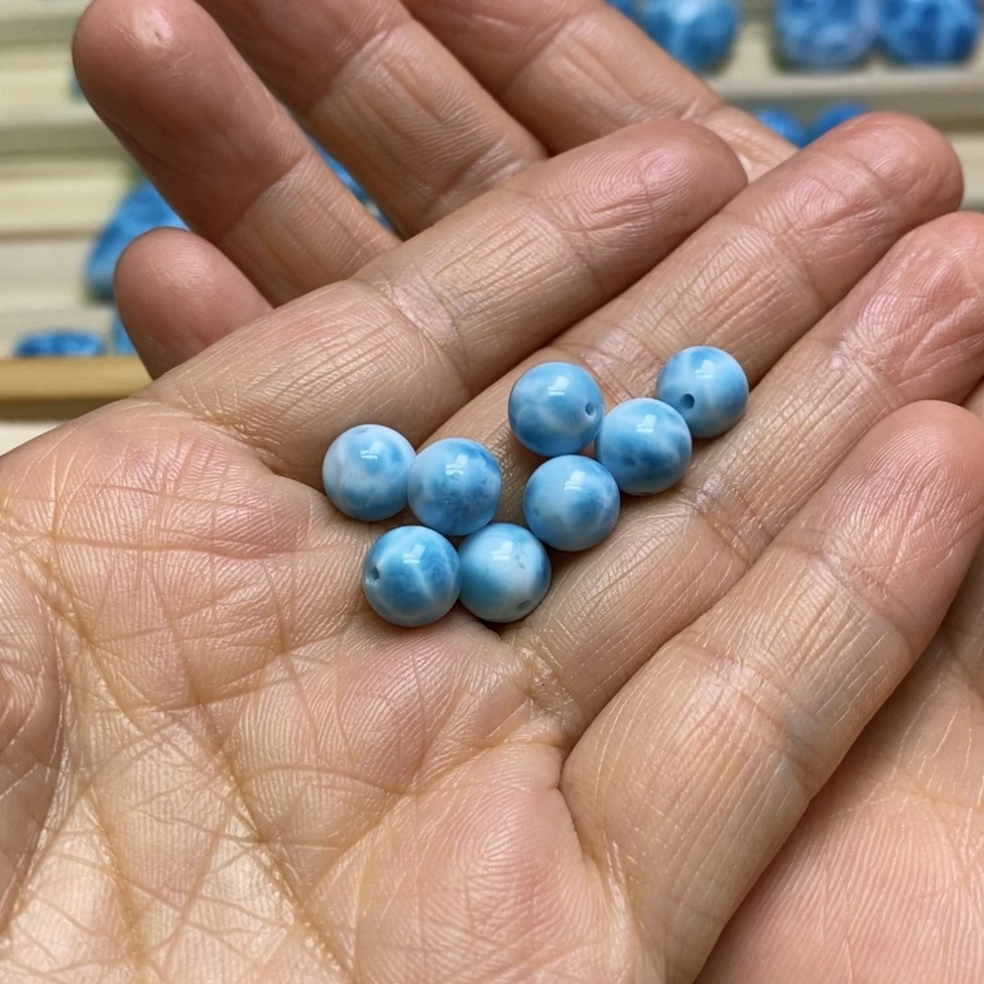 跳***！针钠钙石（海纹石）未镶嵌颈饰