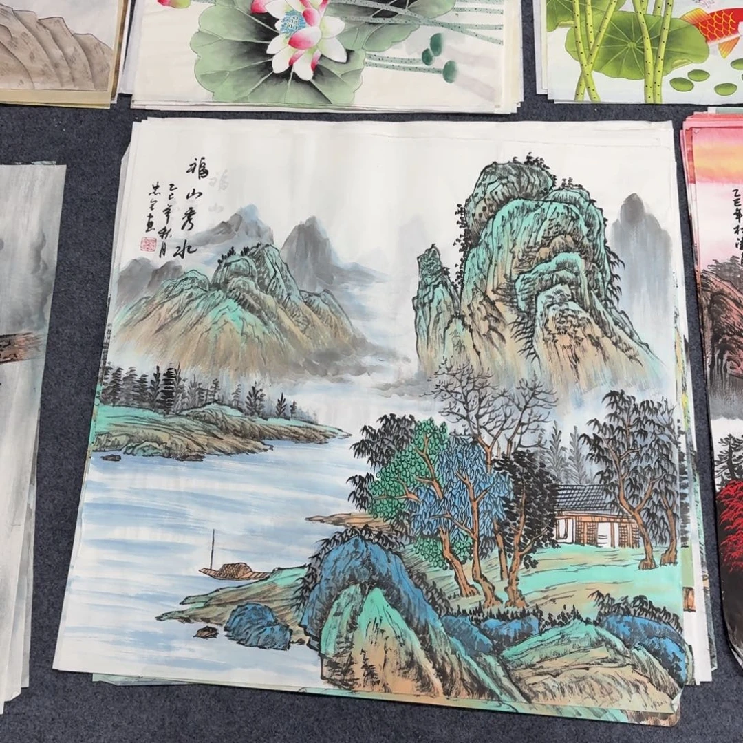 国画68×68手绘画画画